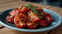 Spicy Chili Pepper Dish with Fresh Red and Green Peppers