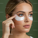 Young Woman Applying Eye Patches for Skincare Rejuvenation