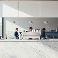 Modern Minimalist Coffee Bar with Espresso Machine
