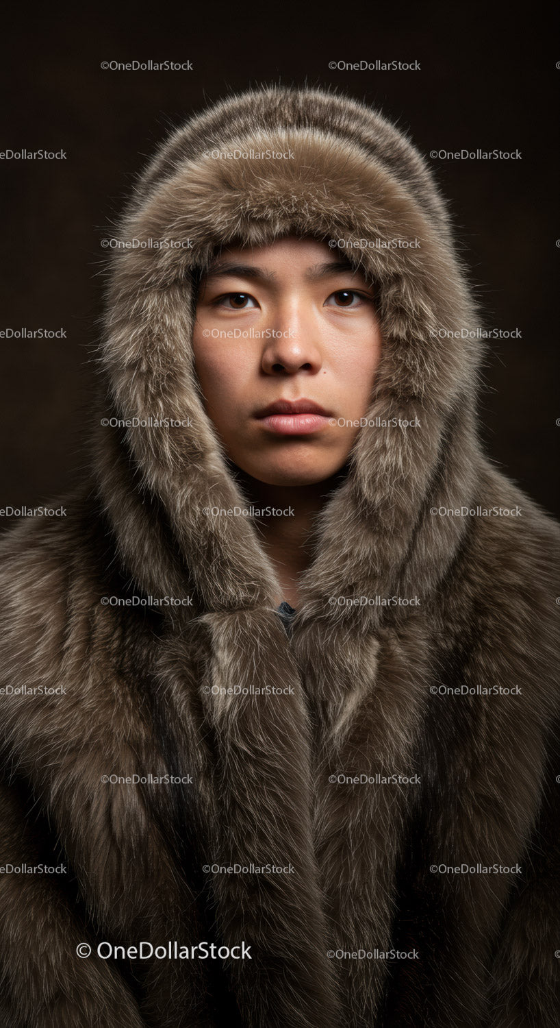 Elegant Woman in Luxurious Fur Coat for Winter Fashion