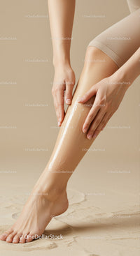 Silky Smooth Legs with Lotion Application in Neutral Setting