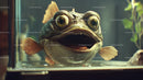 Large-eyed Fish in Aquarium Exhibiting Curious Expression