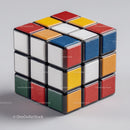 Colorful Rubik's Cube with Vibrant Red, Blue, Green, Yellow, and White Colors
