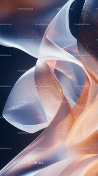 Elegant Abstract Fluid Shapes in Vibrant Digital Artwork