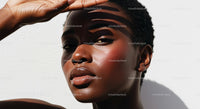 Close-Up Portrait of a Beautiful Woman with Radiant Skin