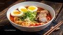 Spicy Ramen Bowls with Boiled Eggs and Beef