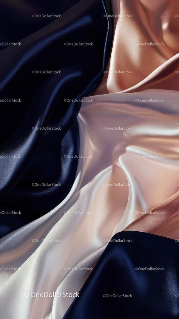 Close-up of Luxurious Silky Satin Fabric with Smooth Texture