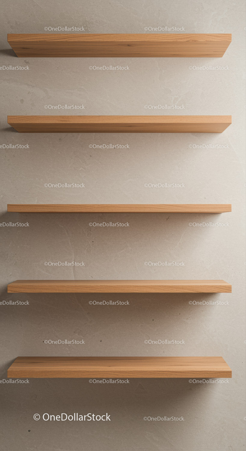 Minimalist Wooden Shelves for Modern Interior Decor