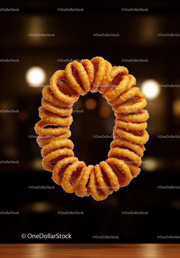 Traditional Indian Jalebi Sweet in Circular Shape