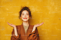Smiling Woman with Clear Skin and Relaxed Confidence
