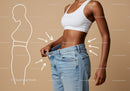 Plus Size Woman Measuring Waist in Casual Fitness Outfit