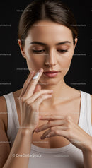 Close-up of Woman Applying Moisturizer for Glowing Skin