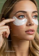 Woman Applying Under Eye Patches for Skincare Routine