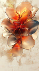 Elegant Abstract Glass Flower Sculpture for Home Decor