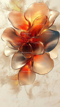 Elegant Abstract Glass Flower Sculpture for Home Decor