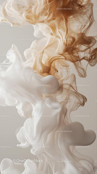 Abstract Smoke Swirls with Soft Gradient Background
