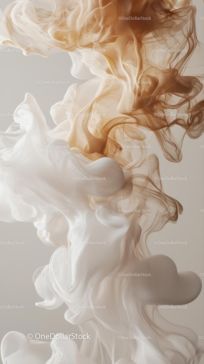 Abstract Smoke Swirls with Soft Gradient Background