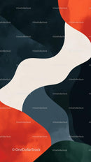 Abstract Geometric Design in Bold Colors for Modern Interiors