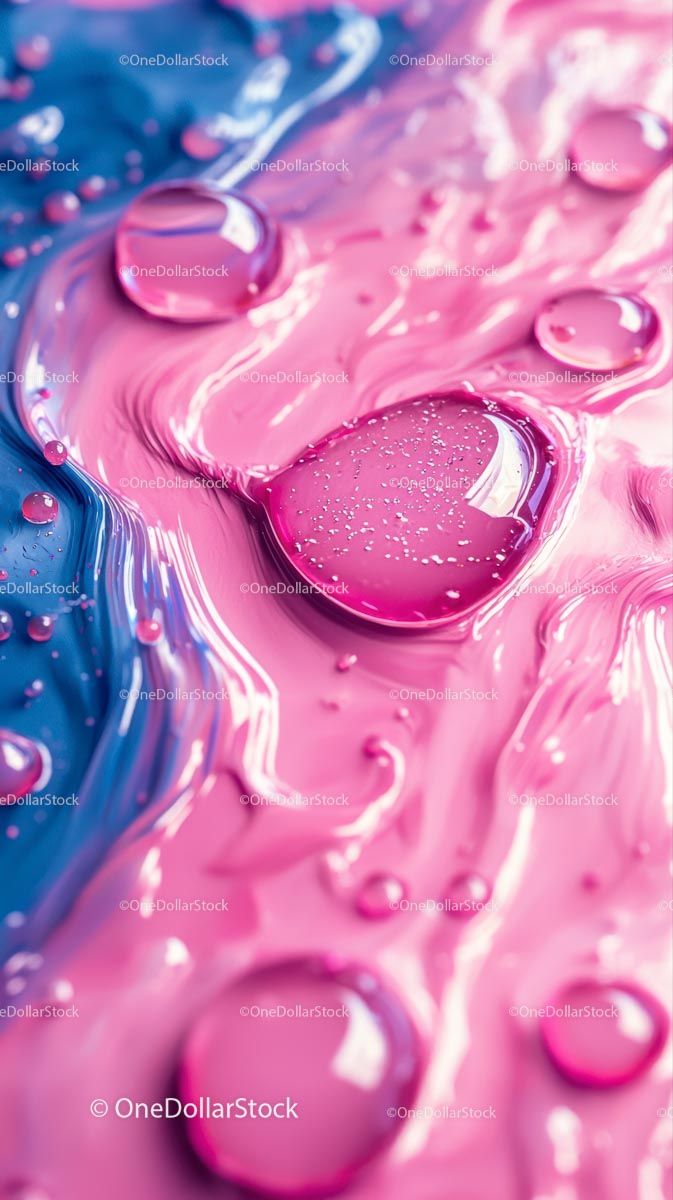 Vibrant Pink and Blue Fluid Artistic Abstract Background
