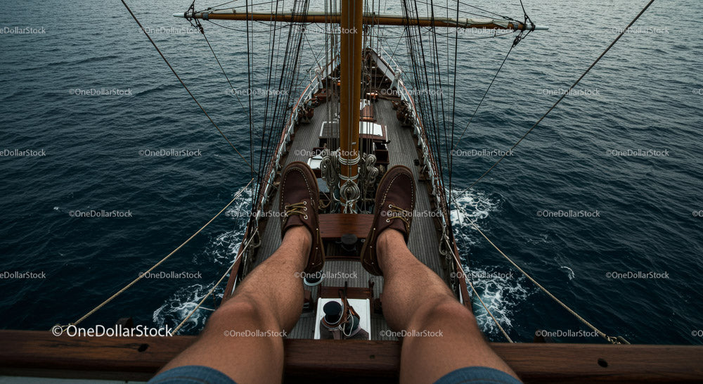 Relaxing on a Tall Ship with Stunning Ocean Views