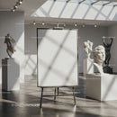 Bright Modern Art Gallery with Blank Display Board