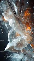 Abstract Glass Sculpture for Modern Interior Decor