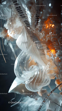 Abstract Glass Sculpture for Modern Interior Decor