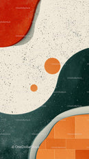 Abstract Geometric Shapes with Bold Colors and Textured Background