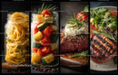 Freshly Cooked Steak with Vegetables and Pasta in a Rustic Setting