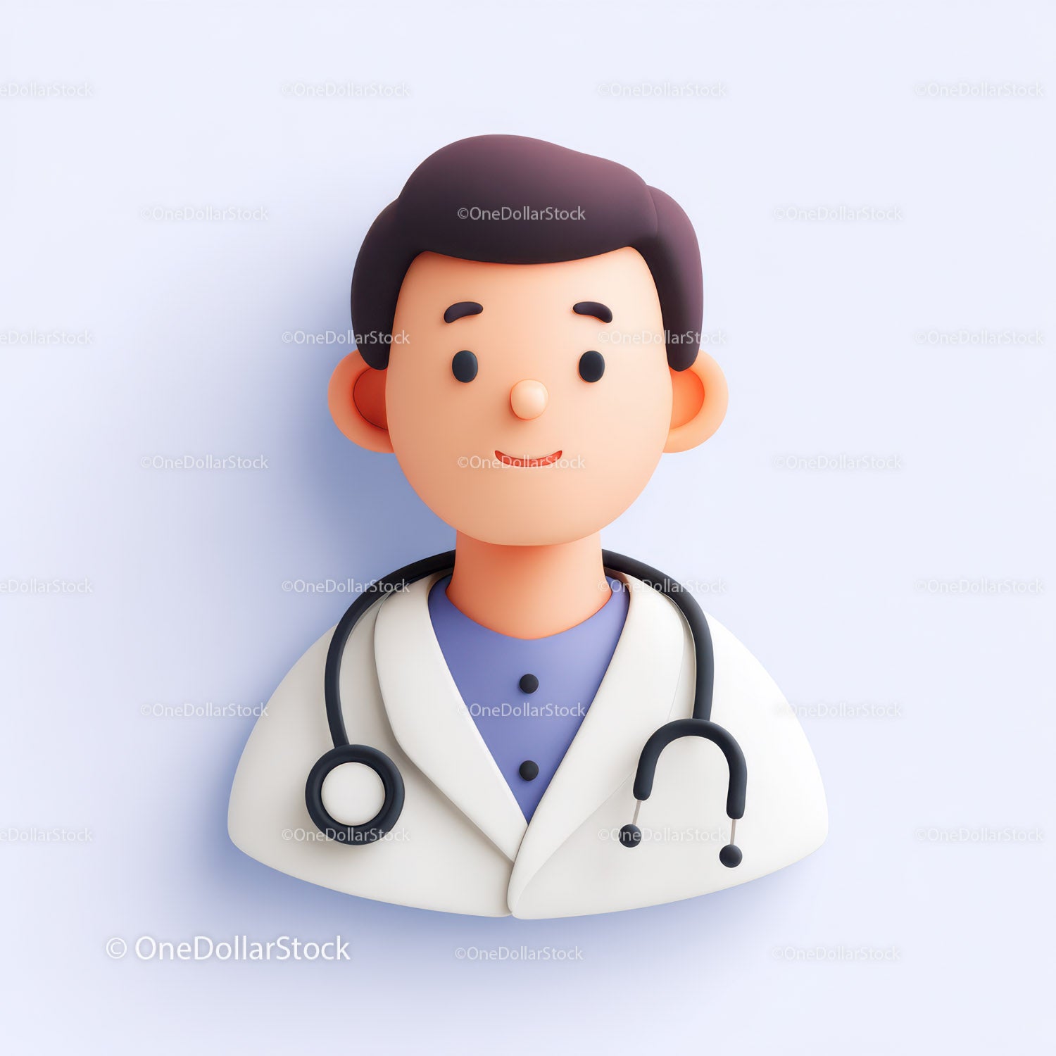 Friendly Doctor Figurine with Stethoscope for Healthcare Professionals