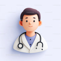 Friendly Doctor Figurine with Stethoscope for Healthcare Professionals