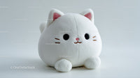 Cute Plush Cat Toy with Pink and Black Details for Kids and Decor
