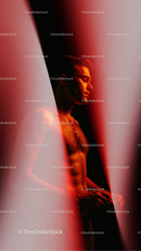 Before and after Crimson Blur Photo Overlays effect