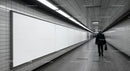Minimalist Subway Tunnel with Tiled Walls and Modern Lighting