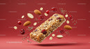 Nutritious Granola Bar with Almonds and Cranberries