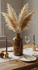 Elegant Pampas Grass Centerpiece for Modern Dining Room Decor