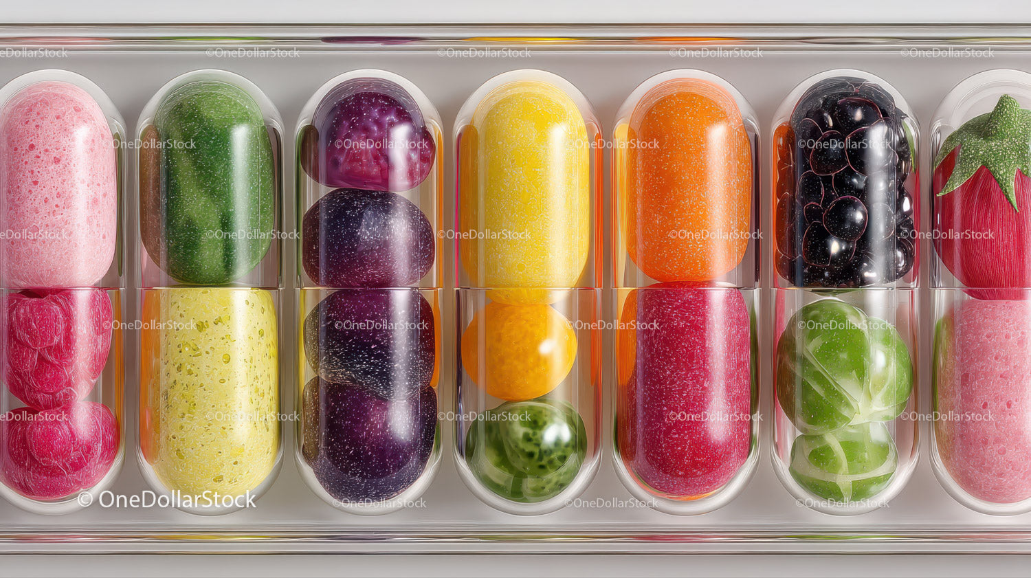 Colorful Jelly Candies Assortment in Clear Container