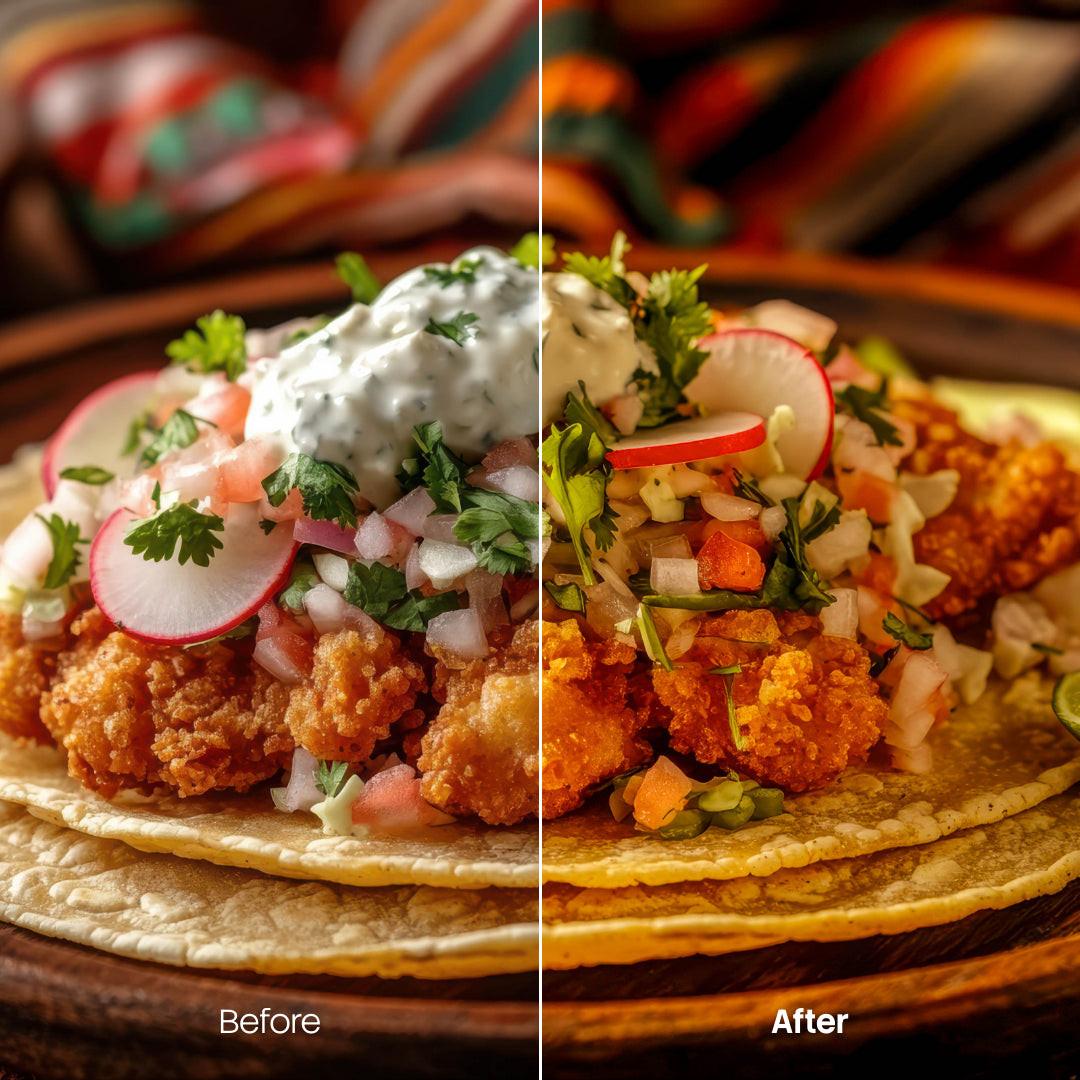 food photography edit with Golden Hour Breakfast Lightroom presets