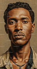 Detailed Portrait of Young Man with Intense Expression