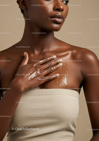 Elegant Woman with Glowing Skin and Natural Makeup