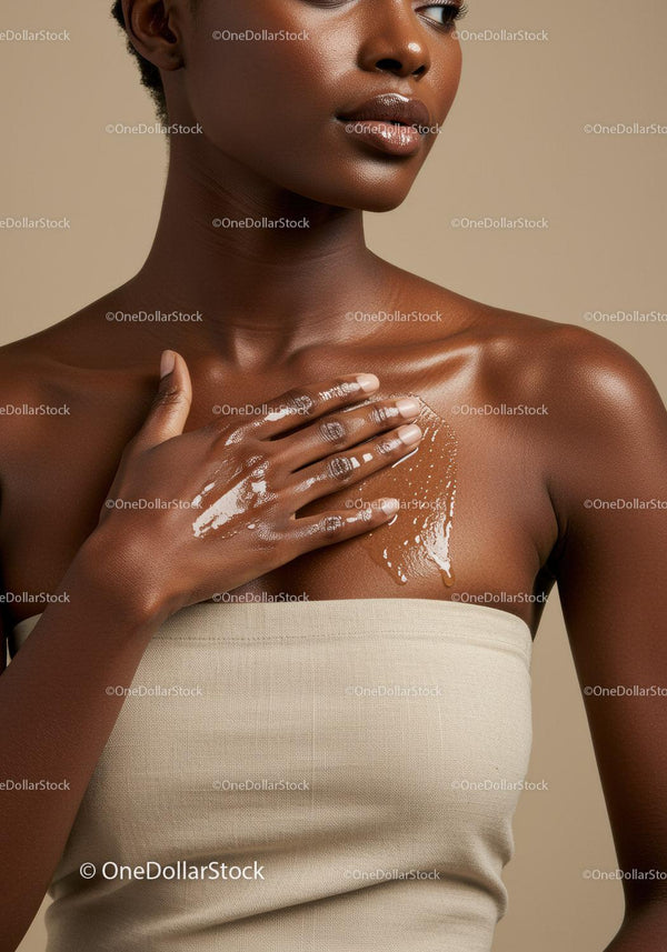 Elegant Woman with Glowing Skin and Natural Makeup