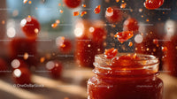 Splash of Tomato Sauce in a Glass Jar with Dynamic Motion