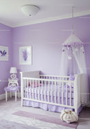 Pastel Purple Nursery with Baby Crib and Soft Decor