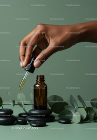 Essential Oil Dropper with Herbal Extract in Amber Bottle