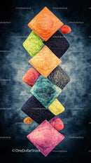 Colorful Geometric Paper Lanterns Hanging Artistic Light Decorations