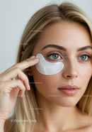 Woman Applying Under-Eye Patch for Skincare Facial