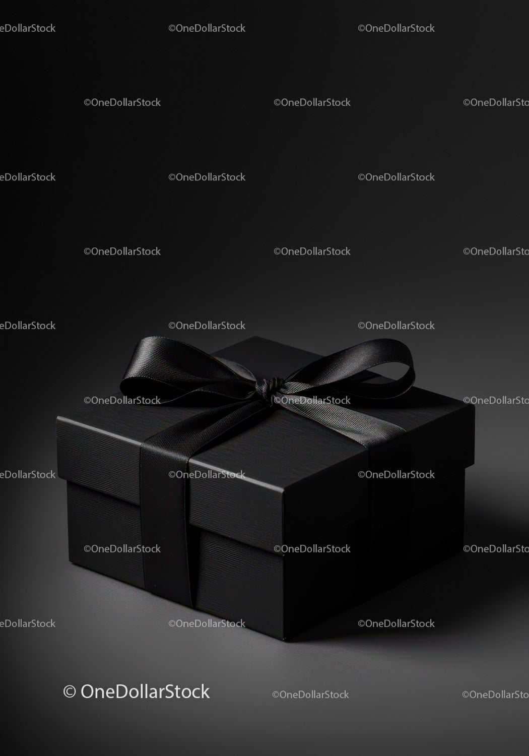 Black Gift Box with Satin Ribbon for Elegant Present and Celebrations