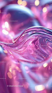 Vivid Pink and Purple Flowing Liquid Abstract Art