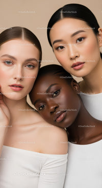 Diverse Women Portrait with Natural Beauty and Confident Expressions