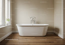 Elegant White Clawfoot Bathtub in Cozy Bathroom with Natural Light